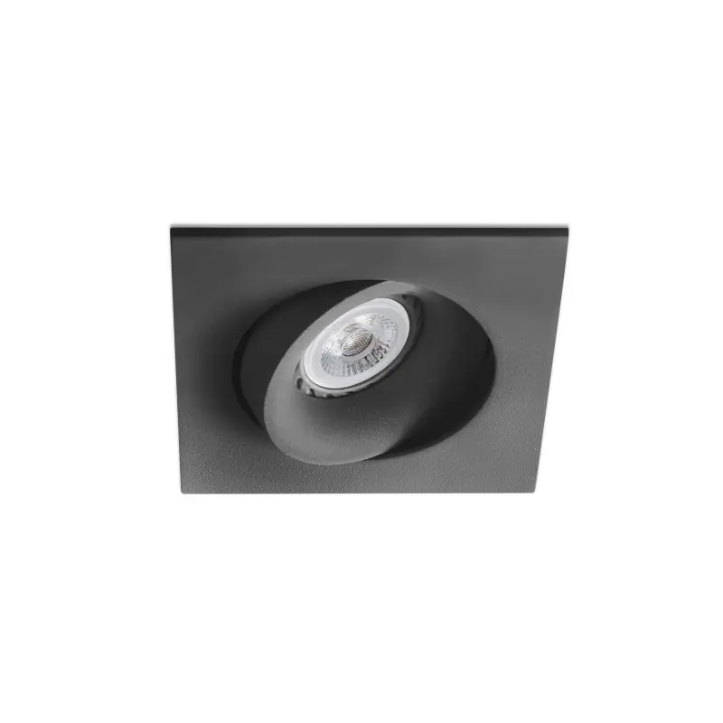 Superprijs Faro Radon - inbouwspot - 92 x 92 mm, Ø 80 mm inbouwmaat - mat zwart