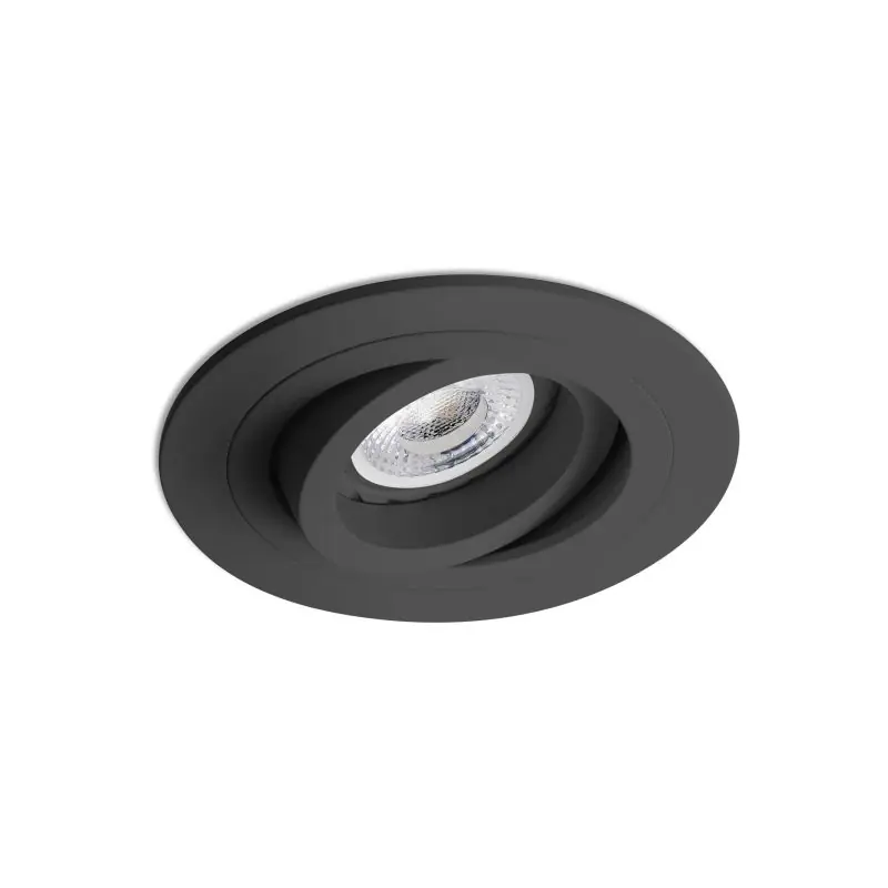 Faro Radon - inbouwspot - Ø 92 mm, Ø 80 mm inbouwmaat - mat zwart Trendy