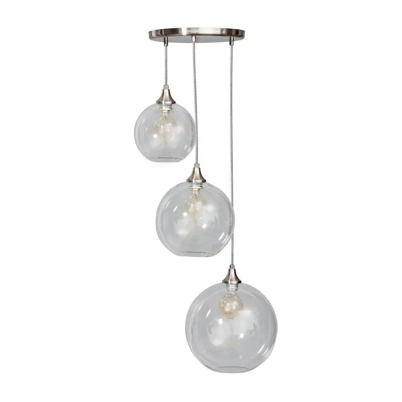 Direct Beschikbaar ETH Calvello - hanglamp - Ø 30 x 130 cm - geborsteld staal