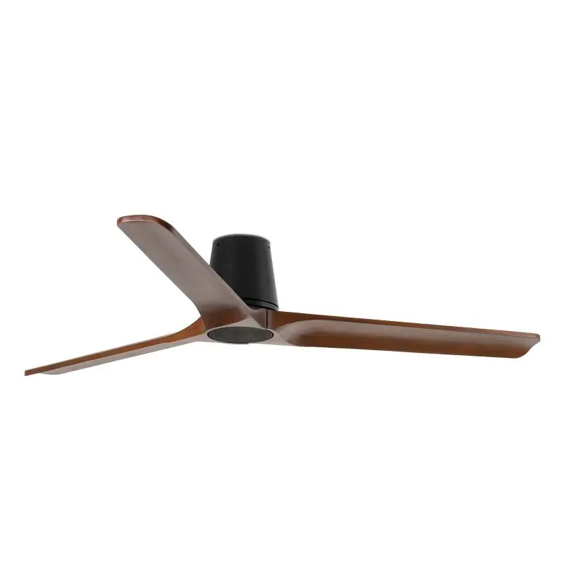 Fabrieksprijs Faro Heywood Tub L - plafondventilator - Ø 132 cm - mat zwart en donker walnoot