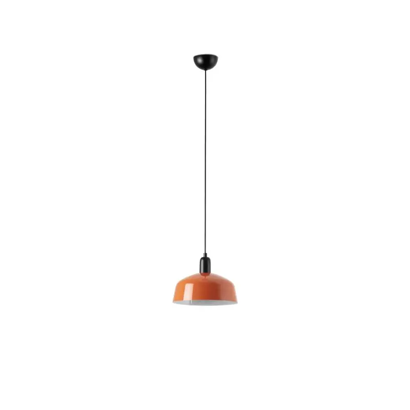 Seizoensaanbieding Faro Tatawin M - hanglamp - Ø 25 x 211,5 cm - satijnzwart en glansroodachtigoranje