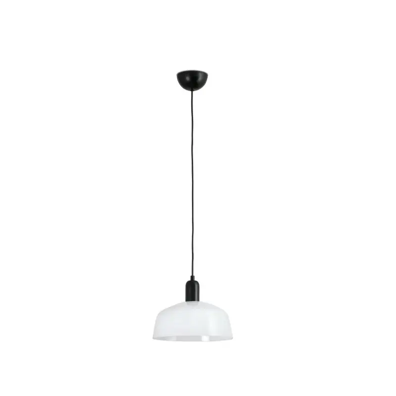Laatste Kans Faro Tatawin - hanglamp - Ø 25 x 111,5 cm - zwart/melkglas