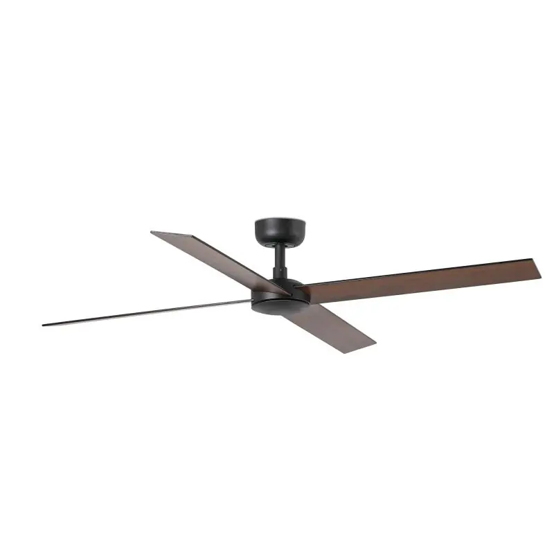 Bulkbestelling Faro Rudder L 4 - plafondventilator - Ø 132 cm - mat zwart en donker walnoot