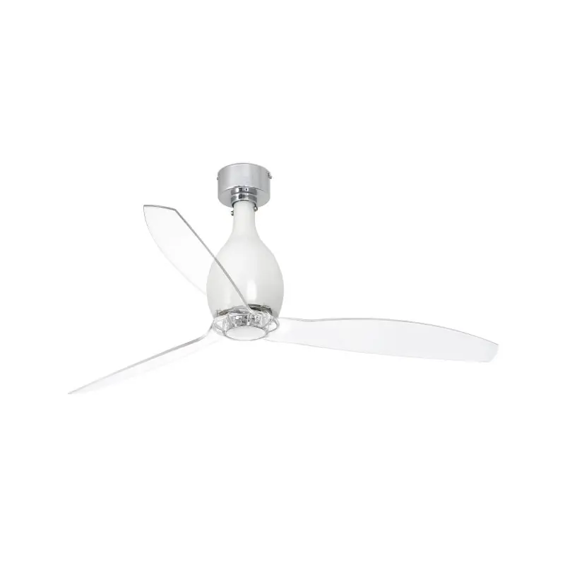 Must-Have Faro Mini Eterfan - plafondventilator met afstandsbediening - Ø 128 cm - wit en transparant