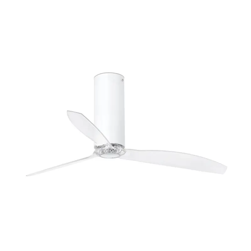 Tijdelijk Beschikbaar Faro Tube - plafondventilator met afstandsbediening - Ø 128 cm - wit en transparant