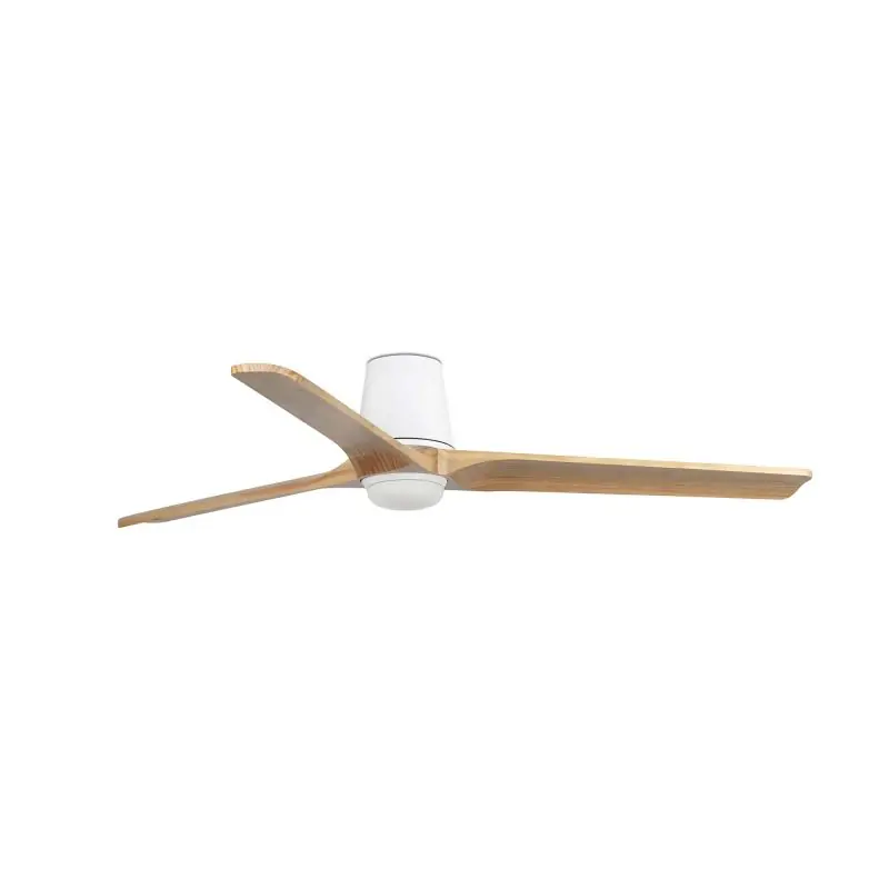 Aanbieding Faro Heywood Tub L - plafondventilator met licht en afstandsbediening - Ø 132 x 23,2 cm - mat wit en pino