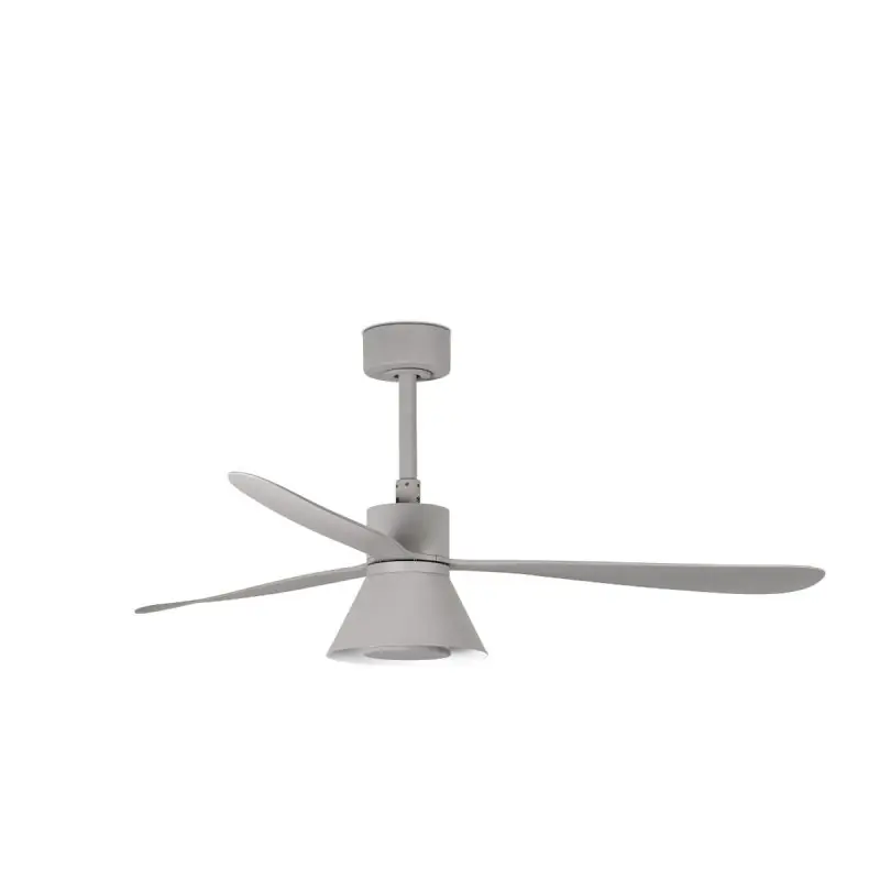 Faro Amelia - plafondventilator - Ø 132 x 26 cm - 6 snelheden - 20W dimbare LED incl. - incl. afstandsbediening met timer - grijs Nieuw