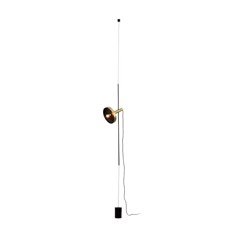Origineel Faro Whizz - hanglamp - Ø 10 x 419,5 cm - satijn goud en zwart