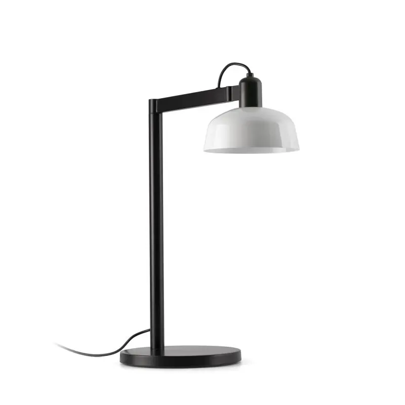 Premium Faro Tatawin - tafellamp - 25 x 45,4 x 57,5 cm - satijnzwart en glanswit