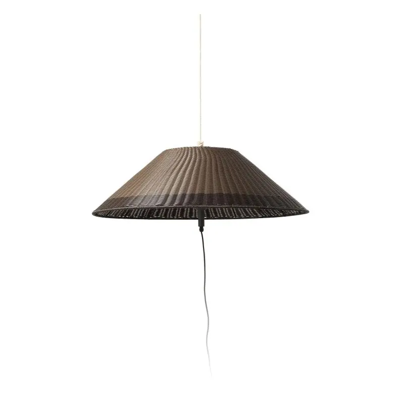 Weekendaanbieding Faro Saigon - draagbare lamp met stekker - Ø 35 x 30,5 cm - IP65 - bruin