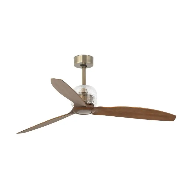 Faro Deco Fan - plafondventilator met afstandsbediening - Ø 128 cm - donkerbruin en antiek messing Rechtstreeks Van De Fabrikant