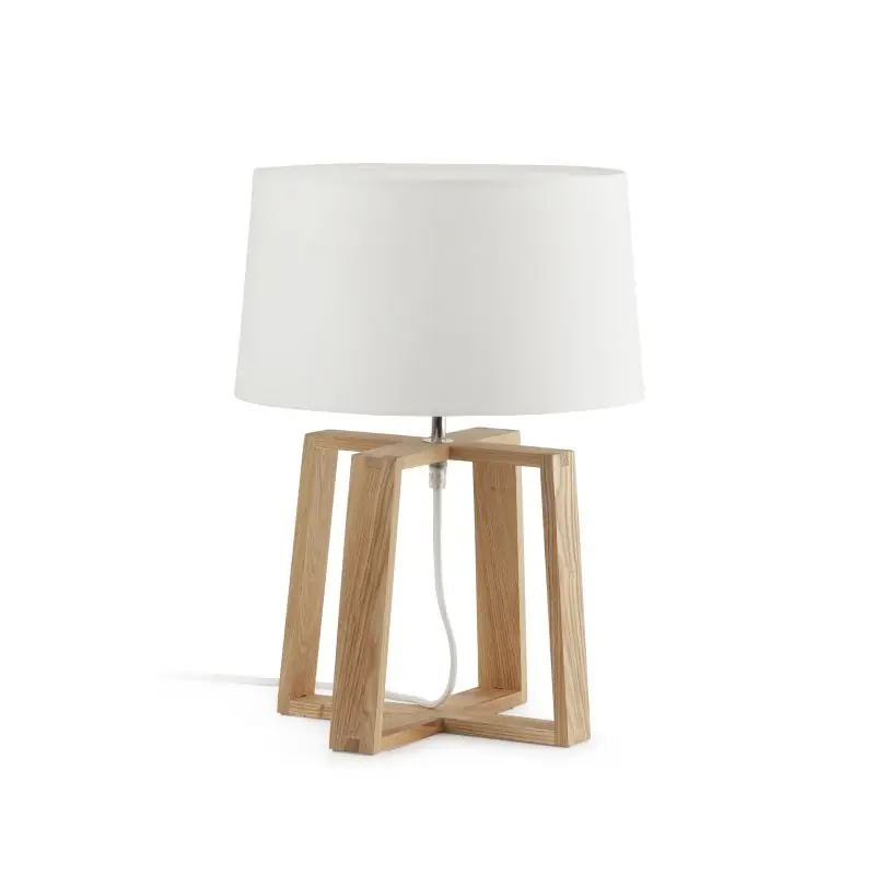 Veilige Betaling Faro Bliss - tafellamp - Ø 32 x 44 cm - wit en lichtbruin