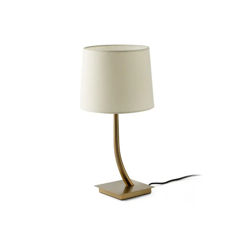 Faro Rem - tafellamp - Ø 25 x 57 cm - brons en beige Betaalbaar