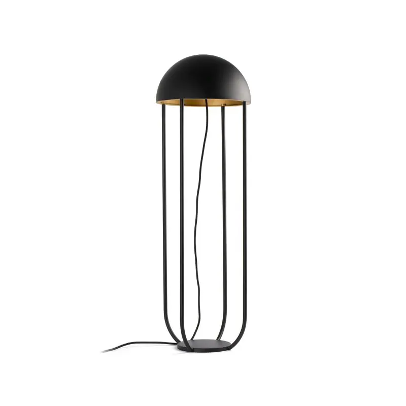 Gecertificeerd Faro Jellyfish - staanlamp - 90 cm - 6W LED incl. - zwart en goud
