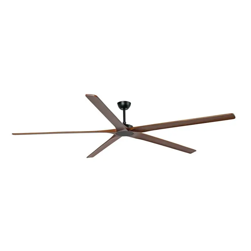 Faro Bigwood 24 XXL - plafondventilator - Ø 240 cm - mat zwart en donker walnoot Nieuwe Collectie