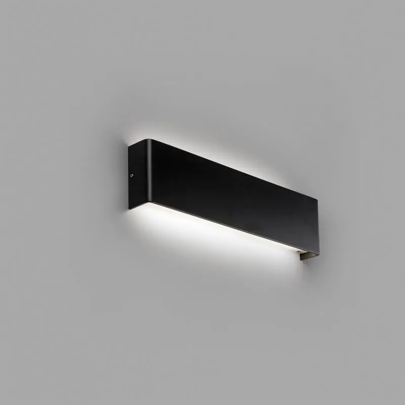Faro Nash - wandverlichting - 37 x 4 x 9 cm - 16W LED incl. - mat zwart Lage Prijs