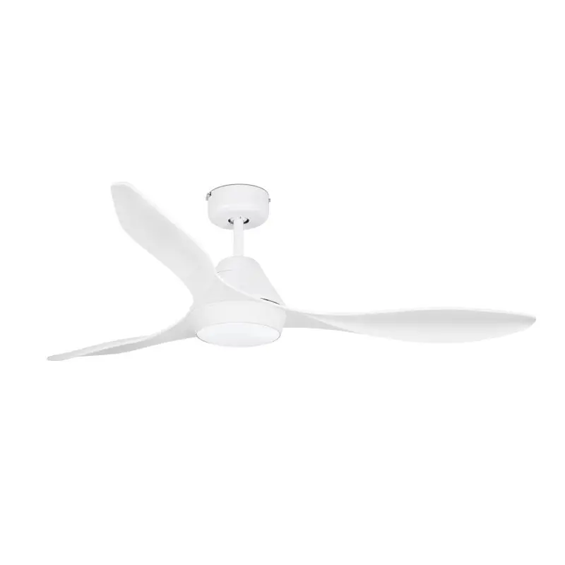 Faro Polaris - plafondventilator met licht en afstandsbediening - Ø 132 cm - 18W LED incl. - wit Authentiek