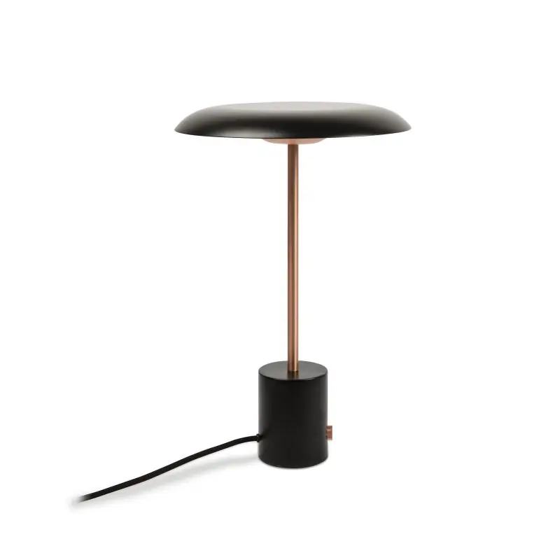 Faro Hoshi - tafellamp - Ø 26 x 40 cm - 12W dimbare LED incl. - zwart en koper Voordeelprijs