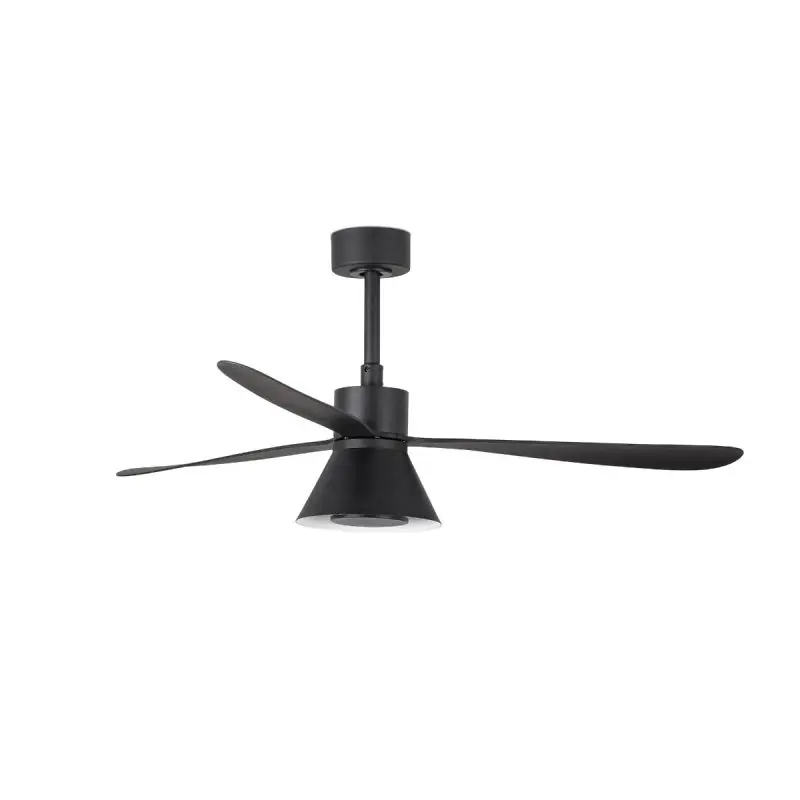 Faro Amelia - plafondventilator - Ø 132 x 26 cm - 6 snelheden - 20W dimbare LED incl. - incl. afstandsbediening met timer - zwart Seizoensaanbieding