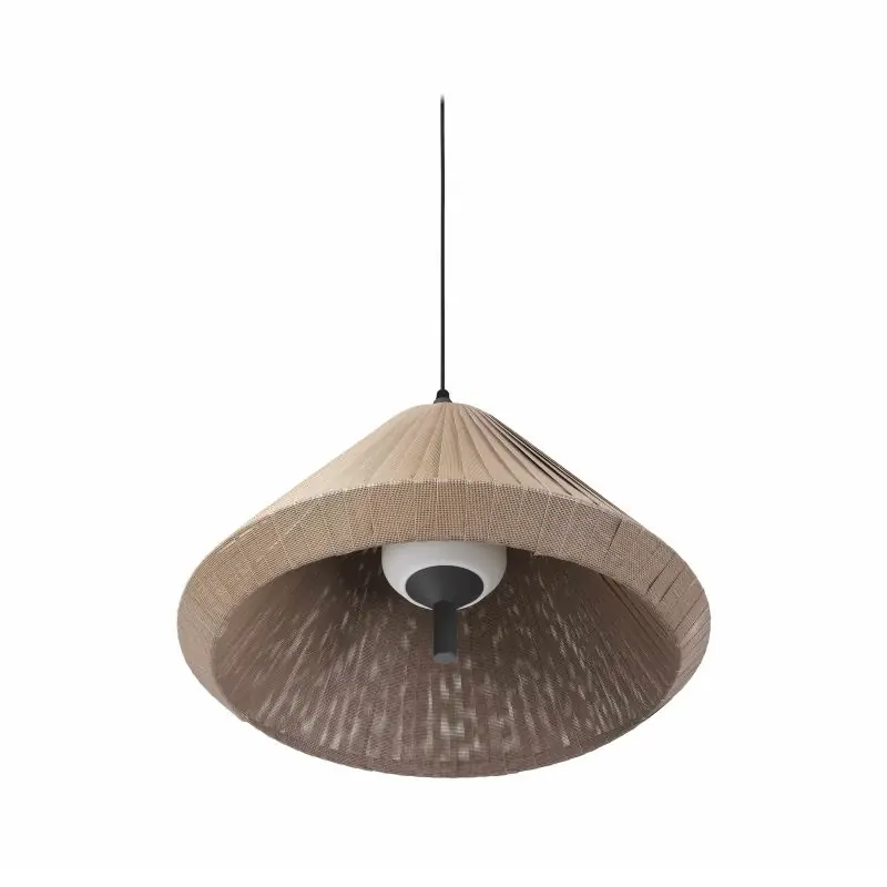 Exclusieve Aanbieding Faro Saigon - hanglamp kegel dop - Ø 67 x 38 cm - IP65 - bruin