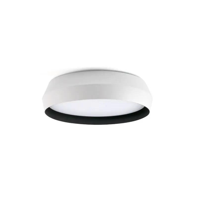 Goedkoop Faro Shoku - plafondlamp - Ø 35 x 9,3 cm - 24W dimbare LED incl. - wit met zwart