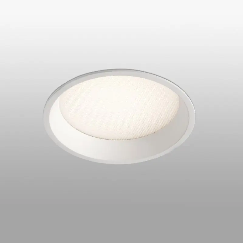 Faro Croc - inbouwspot - Ø 135 mm, Ø 126 mm inbouwmaat - 13W dimbare LED incl. - IP44 - mat wit Uitverkoop