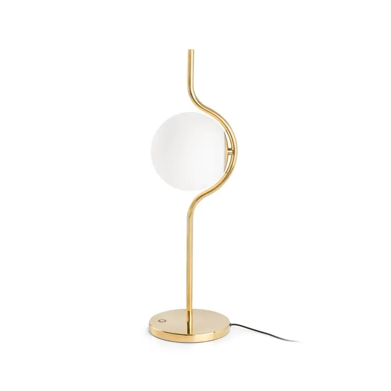 Bestseller Faro Le Vita - tafellamp - 15 x 14 x 58 cm - 6W dimbare LED incl. - glanzend goud en opaal