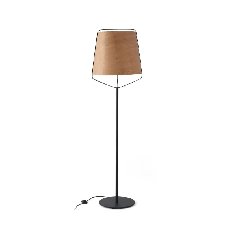 Lage Kosten Faro Stood - staanlamp - 182 cm - zwart en bruin