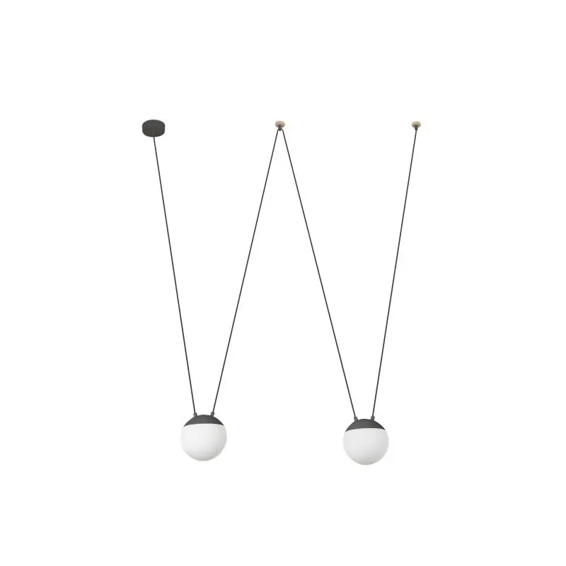 Gratis Retour Faro Mine - hanglamp 2L - donkergrijs - kunststof