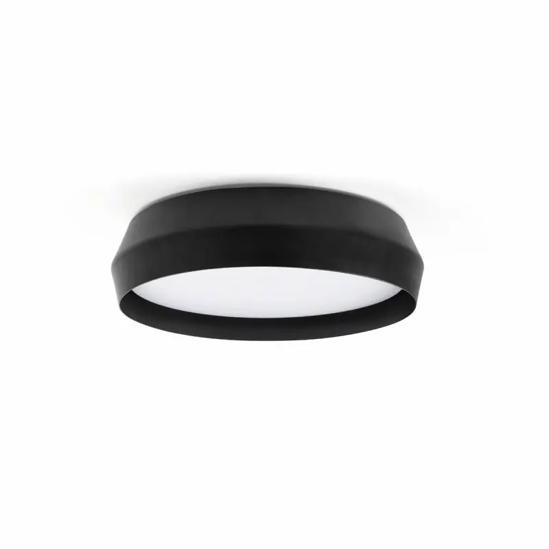 Seizoensaanbieding Faro Shoku - plafondlamp - Ø 35 x 9,3 cm - 24W dimbare LED incl. - zwart