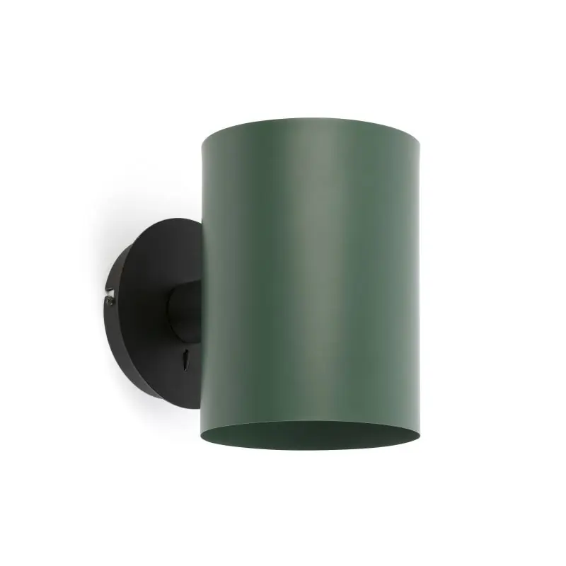 Faro Guadalupe - wandverlichting - 17 x 23,5 x 23 cm - zwart en groen Direct Beschikbaar