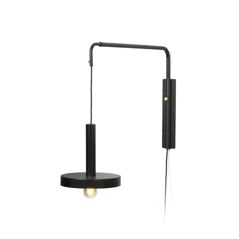 In De Mode Faro Whizz - wandverlichting - 120 x 25 x 50 cm - zwart en satijn goud