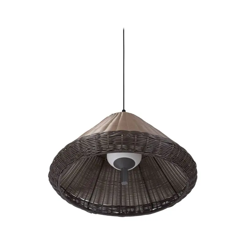 Alleen Vandaag Faro Saigon - hanglamp kegel dop - Ø 68 x 38 cm - IP65 - bruin