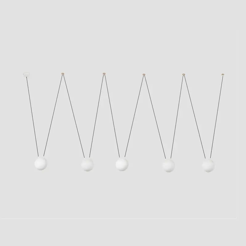 Shop Nu Faro Mine - hanglamp 5L - mat wit - kunststof