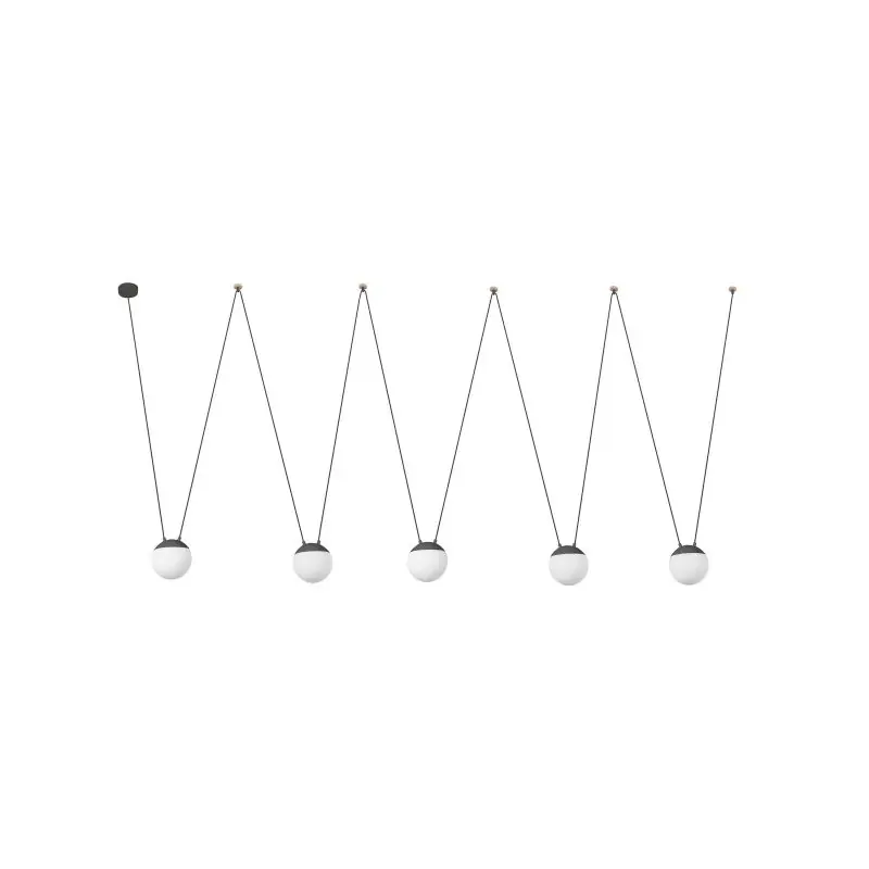 Faro Mine - hanglamp 5L - donkergrijs - kunststof Aanbieding