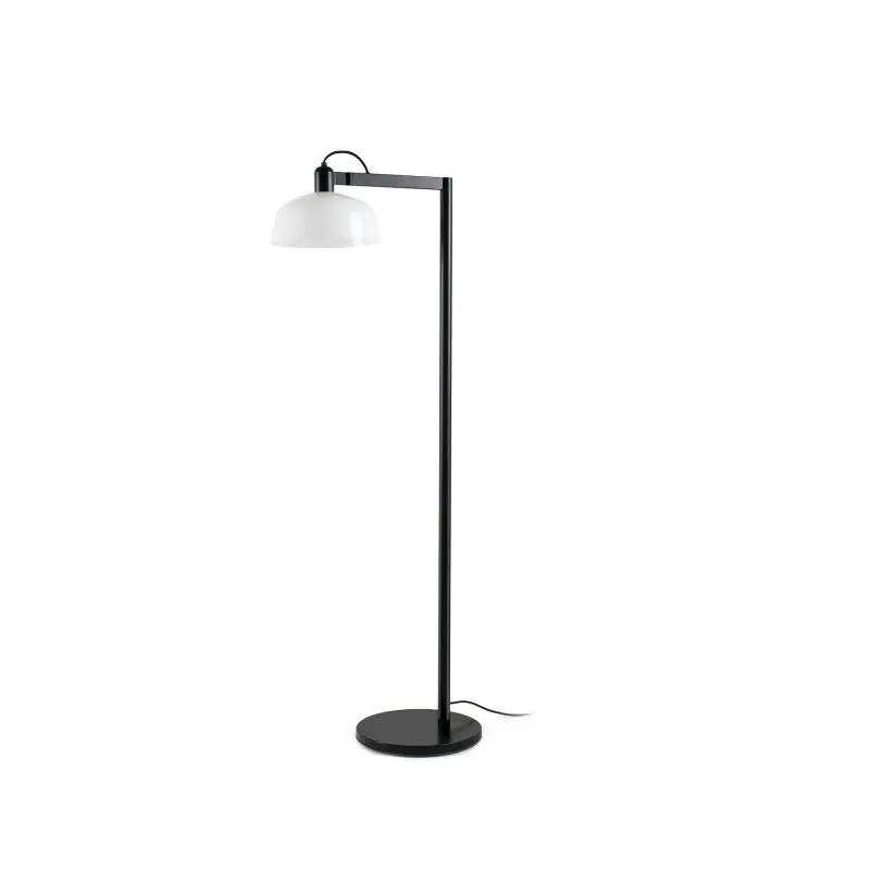 Flitsaanbieding Faro Tatawin - vloerlamp - 30 x 47,4 x 148 cm - satijnzwart en glanswit