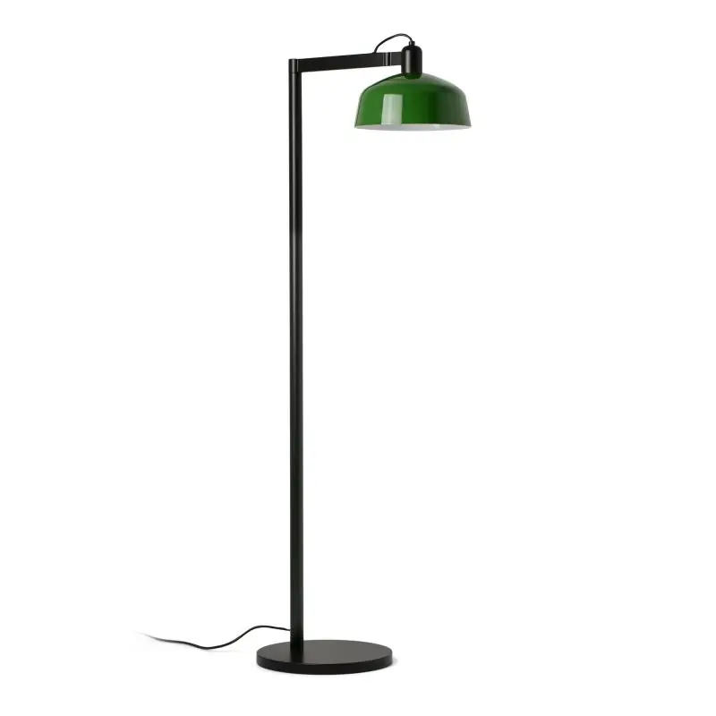 Direct Verzonden Faro Tatawin - vloerlamp - 30 x 47,7 x 148 cm - satijnzwart en glansgroen