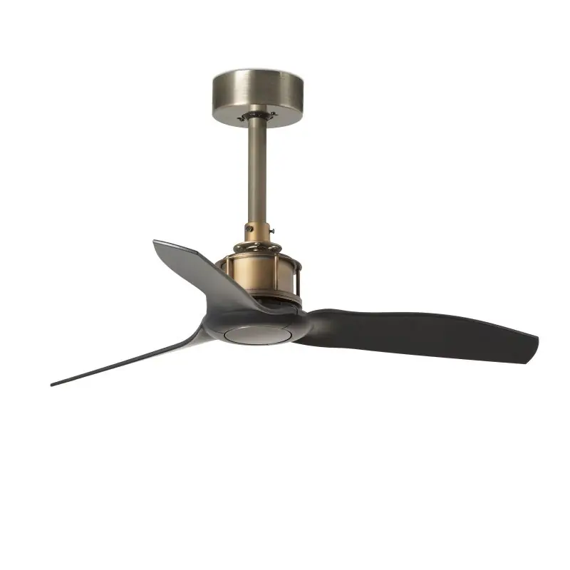 Fabrieksprijs Faro Just Fan XS - plafondventilator met afstandsbediening - Ø 81 cm - mat zwart en antiek messing