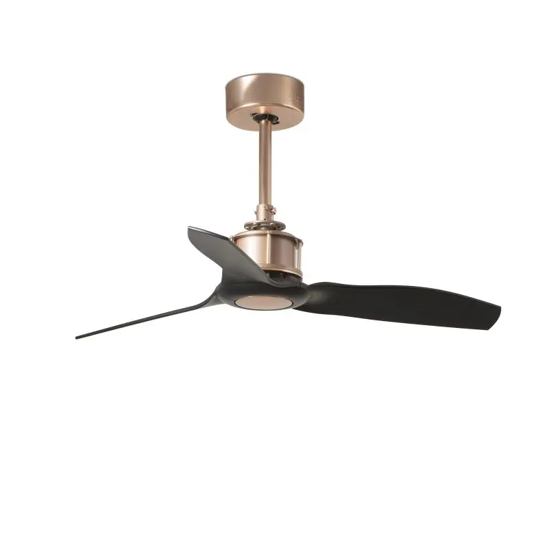 Direct Verzonden Faro Just Fan XS - plafondventilator met afstandsbediening - Ø 81 cm - mat zwart en koper