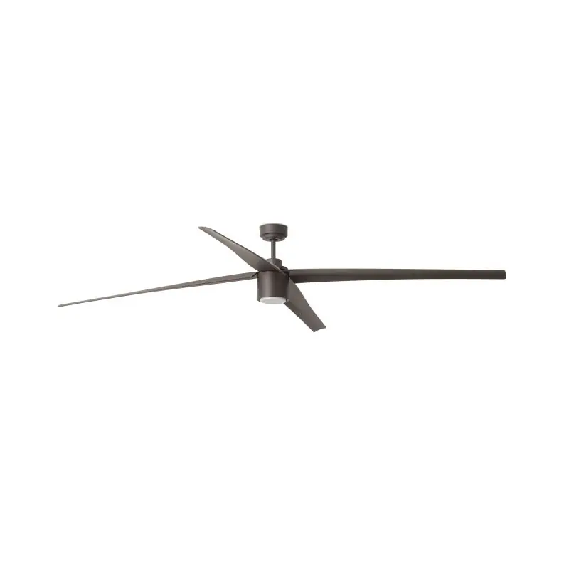 Faro Attos - plafondventilator met licht en afstandsbediening - Ø 213 cm - 18W dimbare LED incl. - bruin Nieuwe Collectie