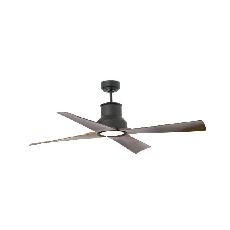 Faro Winche - plafondventilator met licht en afstandsbediening - Ø 127 cm - 16W LED incl. - IP44 - zwart en donkerbruin Beste Prijs