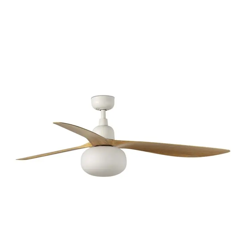 Faro Outwood L - plafondventilator met licht en afstandsbediening - Ø 150 cm x 43 cm - IP44 - mat wit en eiken Voordeelprijs