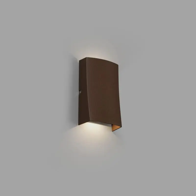 Faro Nairobi - wandverlichting - 8,5 x 5 x 15 cm - 6W LED incl. - IP54 - roestbruin Groothandel