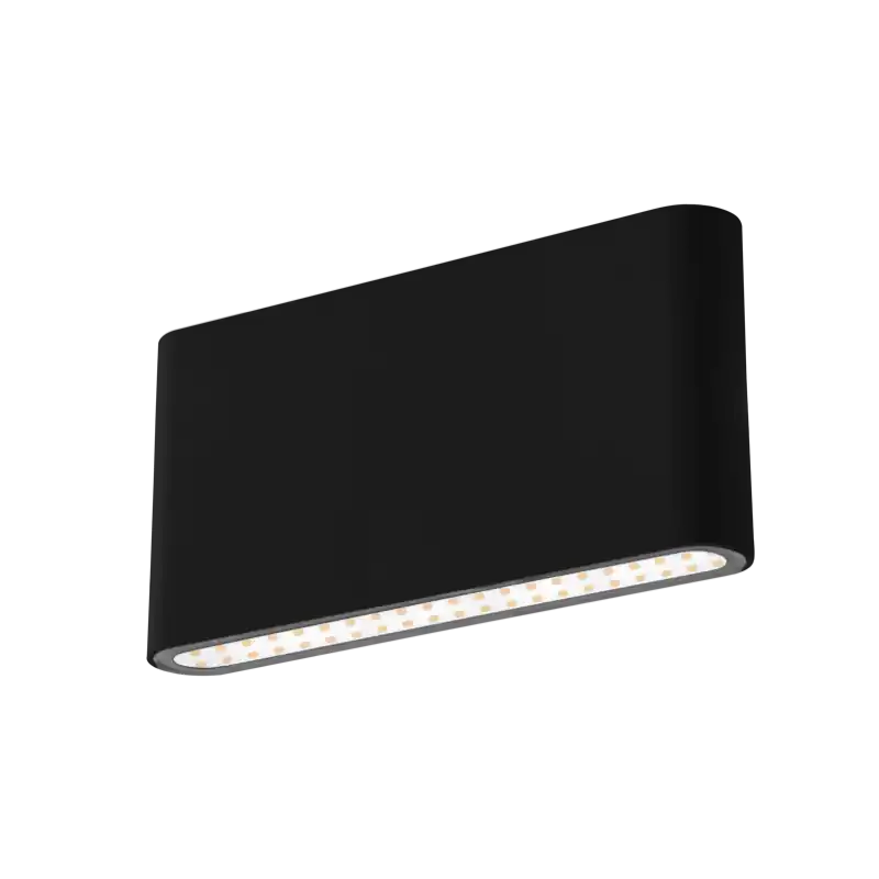 Century Italia Forma - buiten wandverlichting - 17,5 x 2,9 x 9 cm - 12W LED incl. - instelbare lichtkleur - IP54 - zwart Exclusief