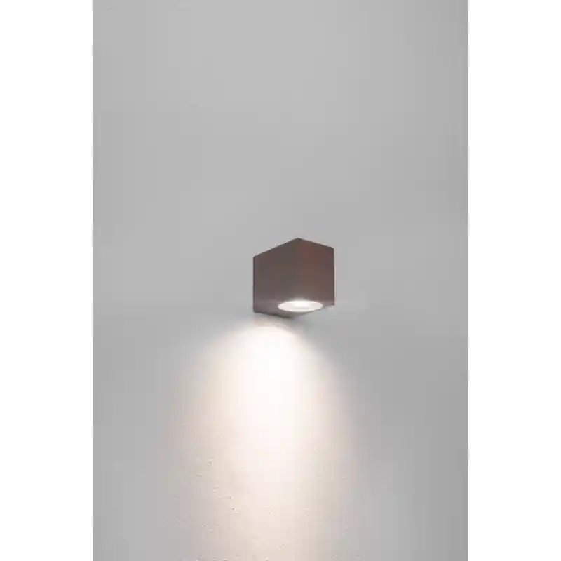 Century Italia Axo - buiten wandlamp - 8 x 7,8 x 6,8 cm - IP54 - bruin Exclusief