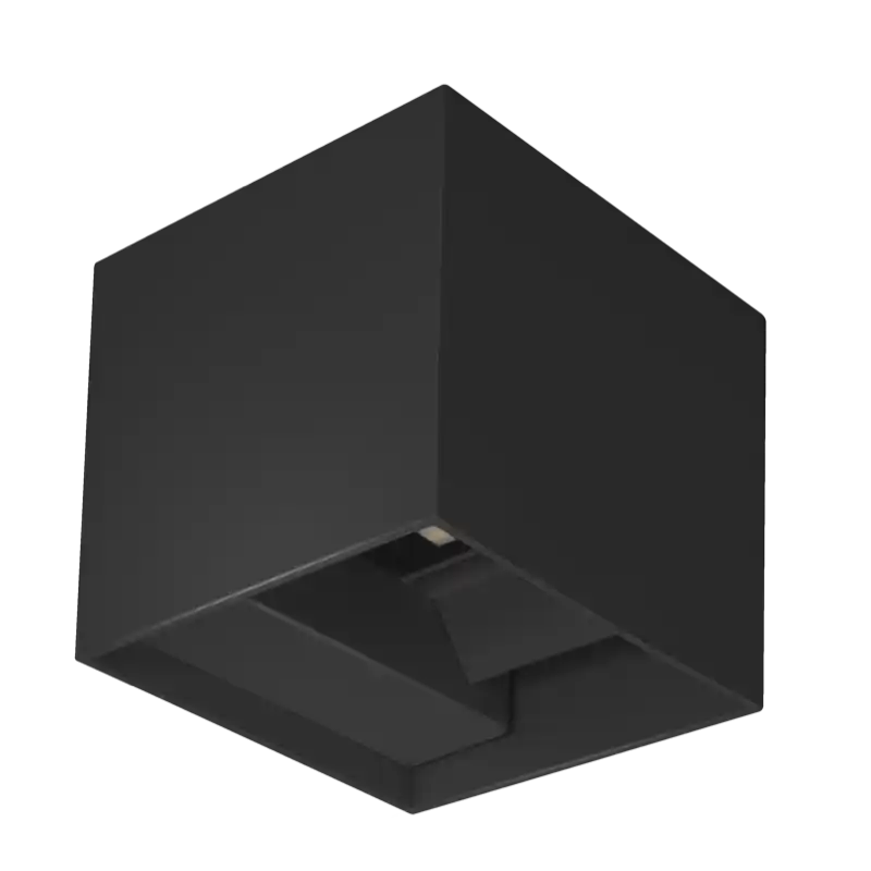 Century Italia Up & Down - wandlamp - 10 x 10 x 10 cm - 10W LED incl. - instelbare lichtkleur - IP65 - zwart Voordeelprijs