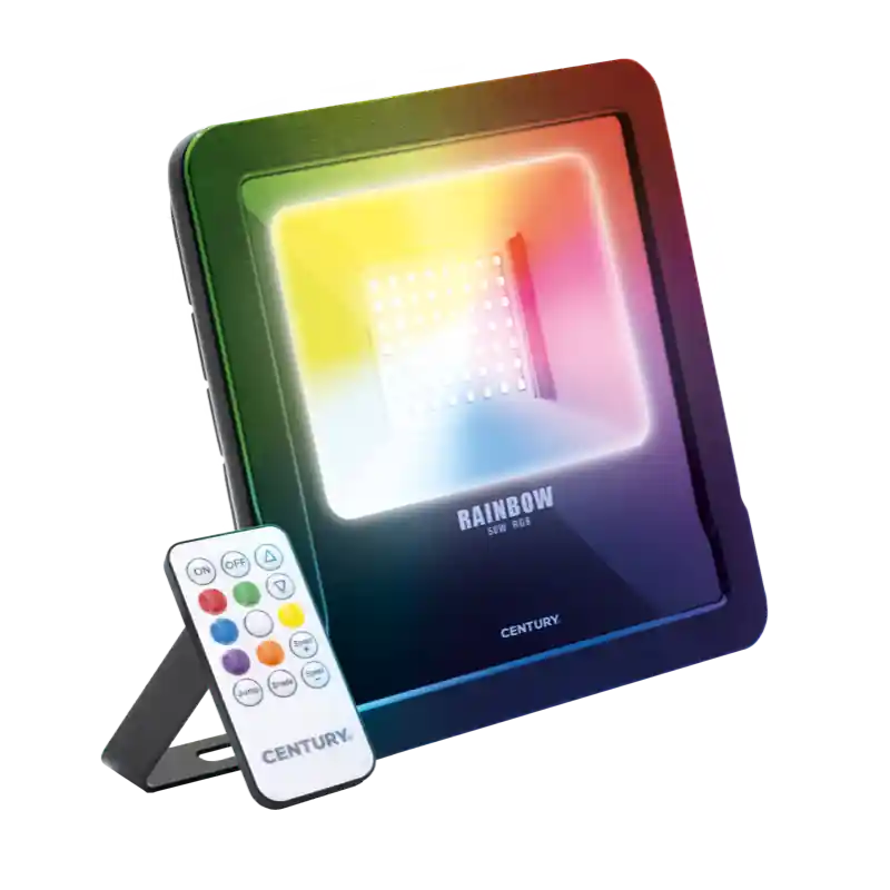 Century Italia Rainbow - verstraler - 23,7 x 3,6 x 20 cm - 50W LED incl. - instelbare lichtkleur - IP65 - zwart Exclusieve Aanbieding