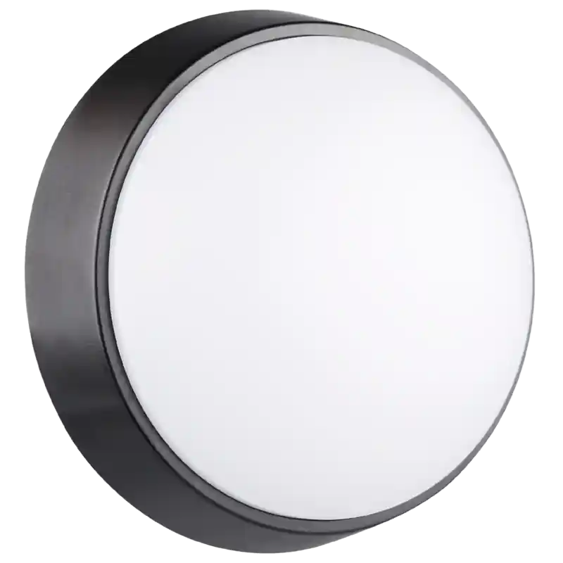 Century Italia Oasi CCT - wand/plafondlamp - Ø 21,5 x 8 cm - 14W LED incl. - IP65 - zwart Gereduceerde Prijs