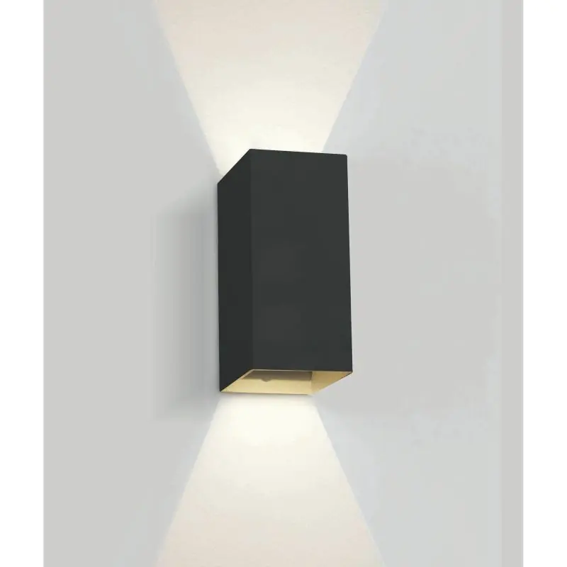 Gratis Retour ONE Light Outdoor Wall Dark Lights - buiten wandverlichting - 9 x 6,8 x 16,6 cm - 2 x 3W LED incl. - IP54 - zwart