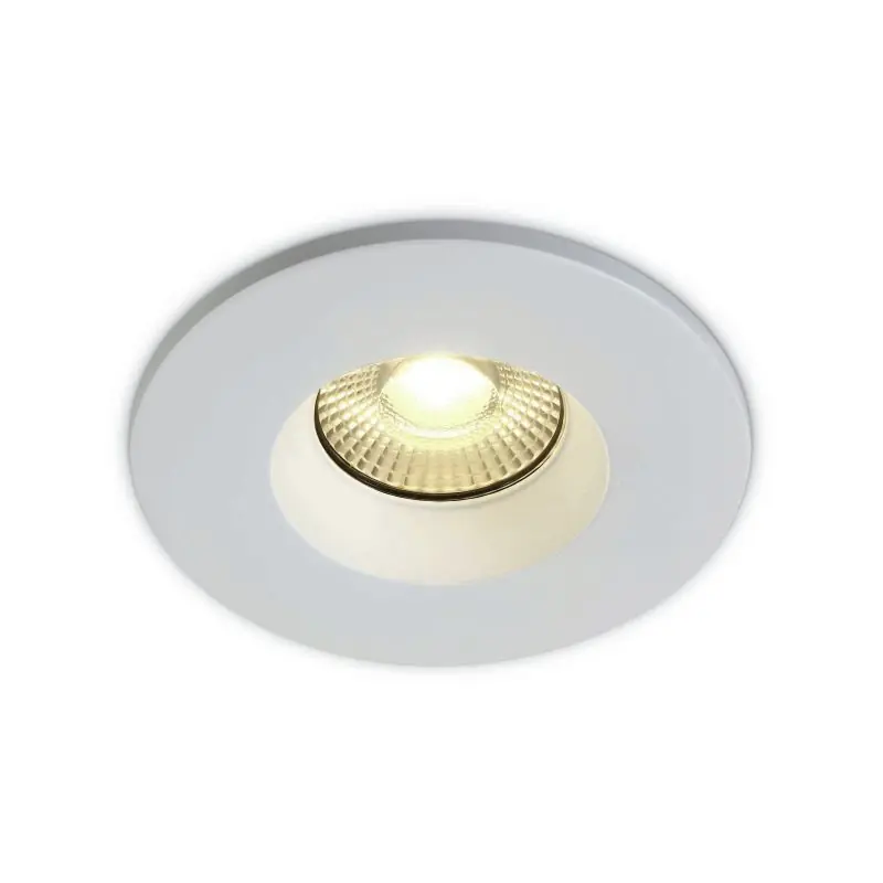 Must-Have ONE Light Fire Rated Range - inbouwspot - Ø 78 mm, Ø 65 mm inbouwmaat - 7W dimbare LED incl. - IP65 - wit - warm witte lichtkleur